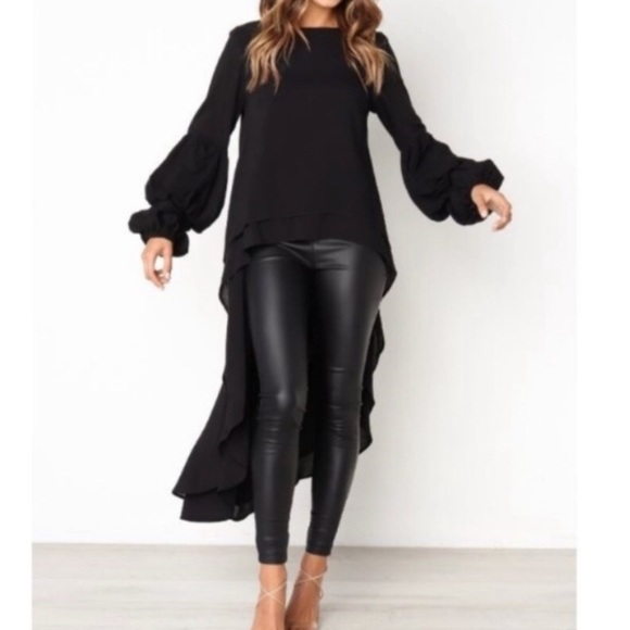 Sexy low rise faux leather leggings - Picture 5 of 8